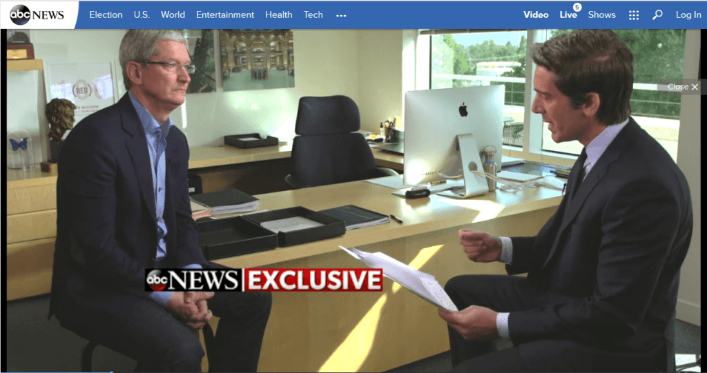 abc news intervista a Tim Cook