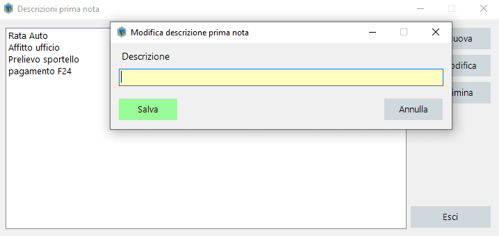 descrizioni prima nota