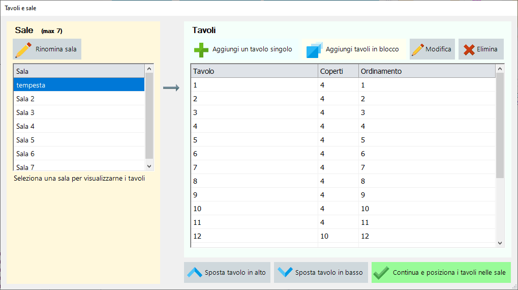 Configurare le funzioni principali di Comanda Facile Restaurant