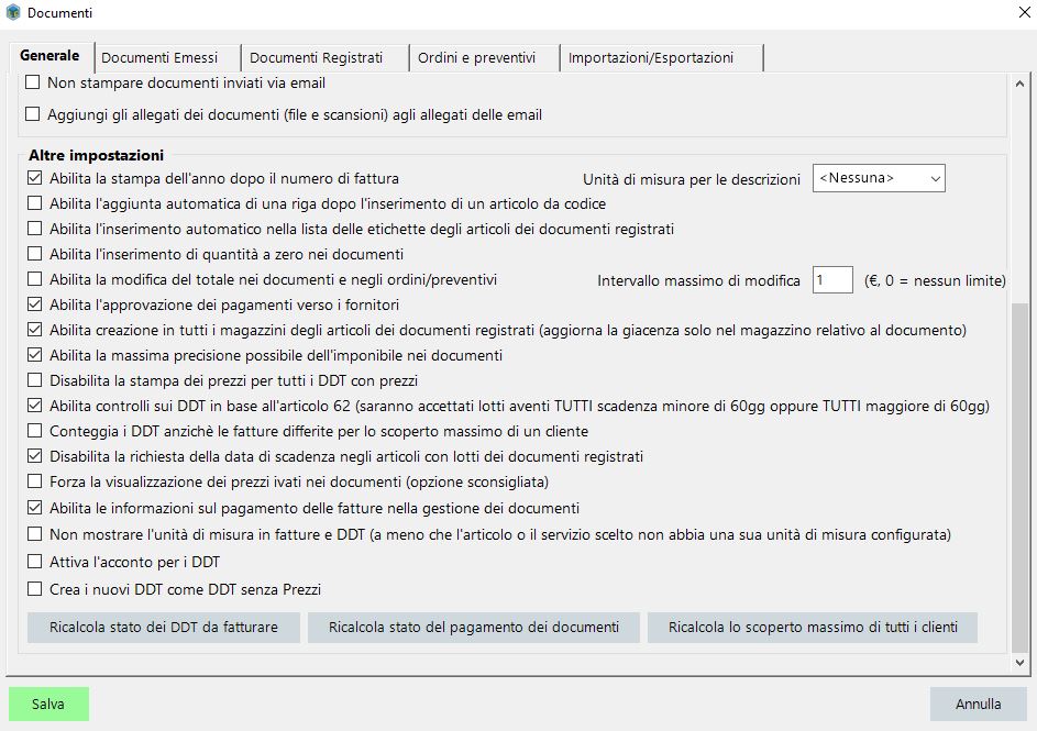 Configurare le funzioni principali di LibertyCommerce