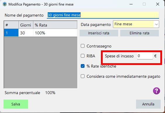 Nuova funzione per mettere le spese di incasso nelle fatture di LibertyCommerce spese di incasso nel pagamento