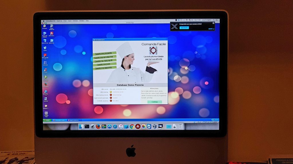 Comanda Facile su Virtual Machine su IMAC