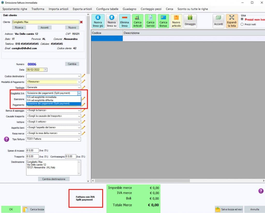 Come specificare la natura dell'IVA nelle fatture Split Payment