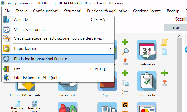 ripristina impostazioni finestre