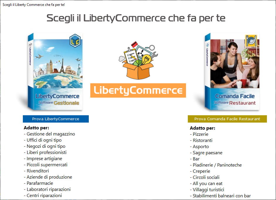 Versioni di LibertyCommerce