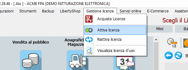 Attiva Licenze