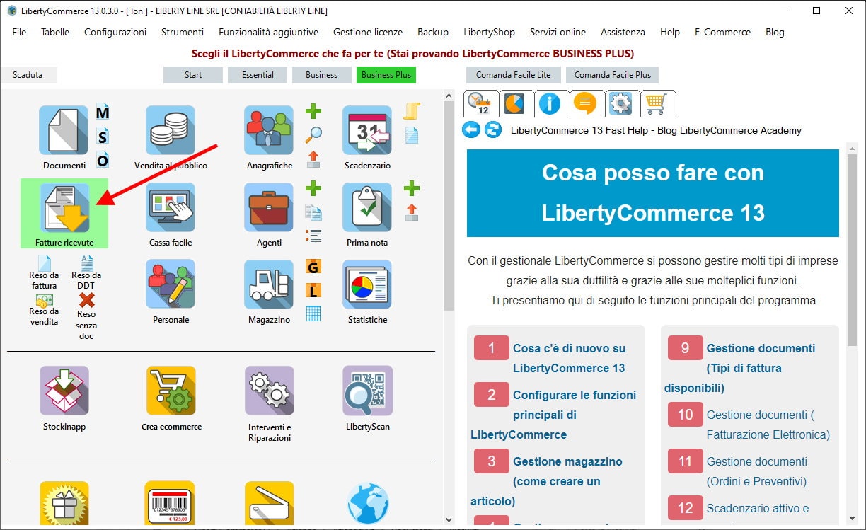 Fatture XML ricevute con FPASEMPLICE