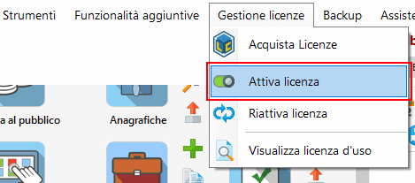 tasto attiva licenza