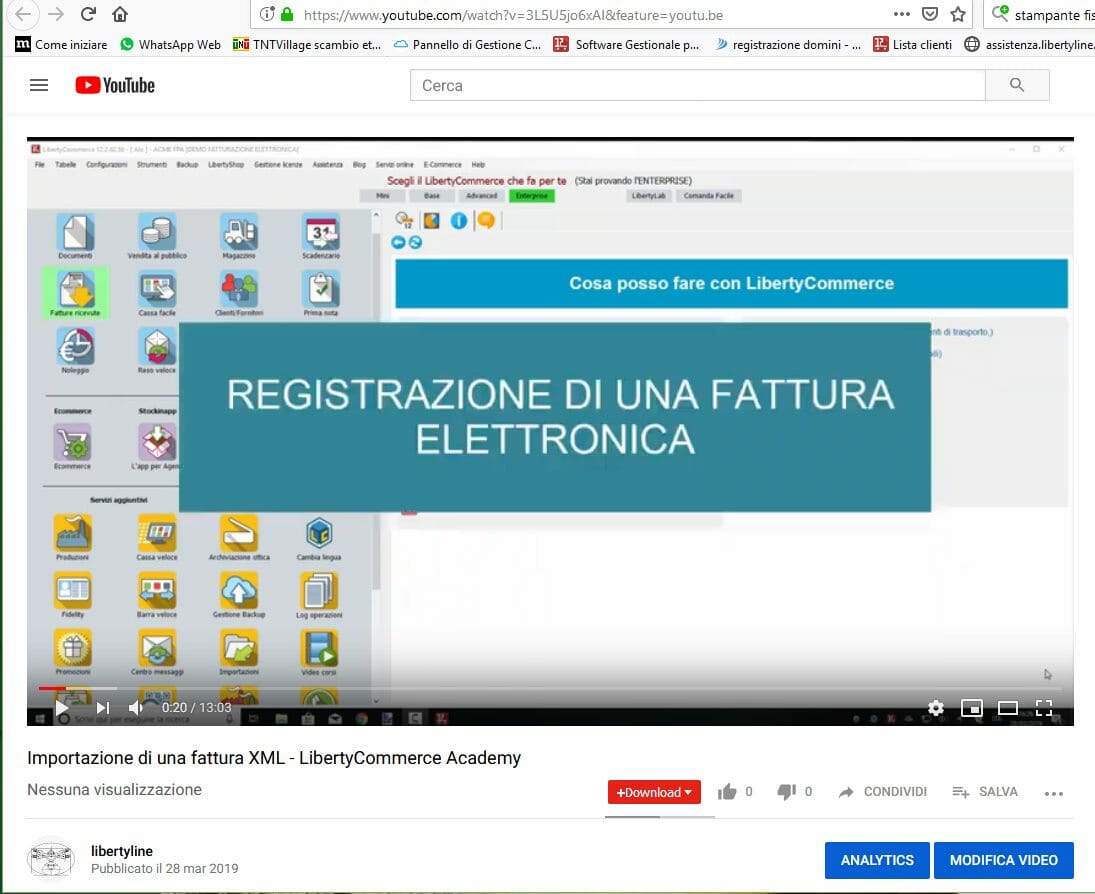 importare una fattura elettronica