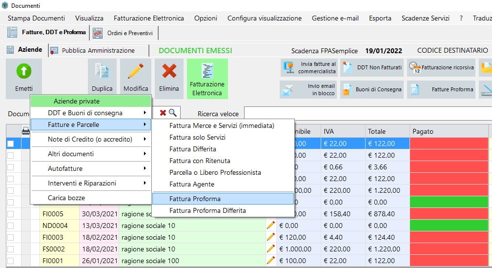 proforma