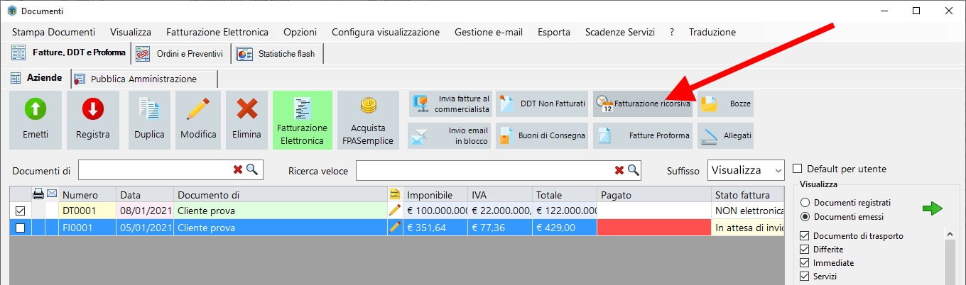 Fatturazione ricorsiva con LibertyCommerce 13