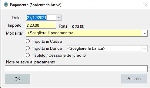 Pagamento scadenzario