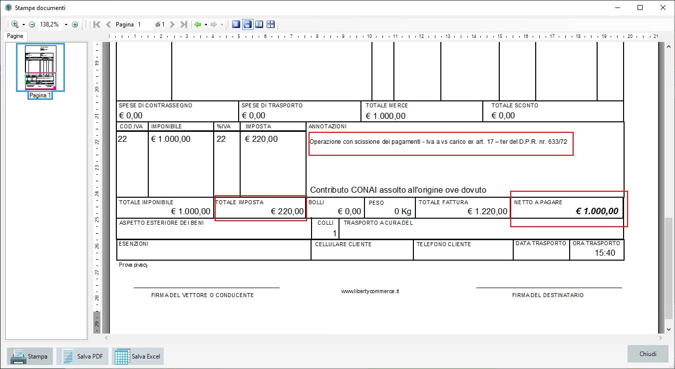 Fare una fattura Split Payment con la versione 13