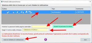 Richiesta di ariattivazione