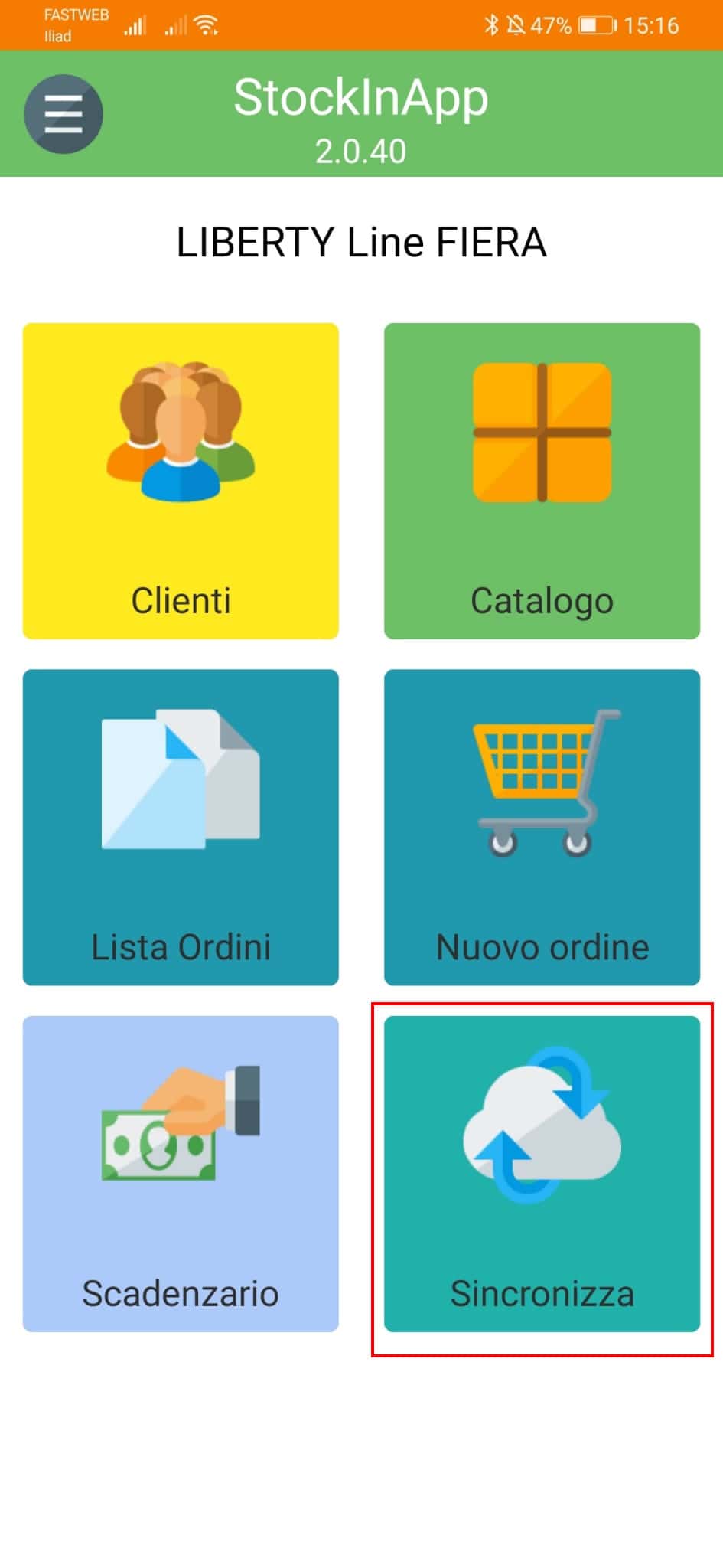 Configurare il servizio StockInApp