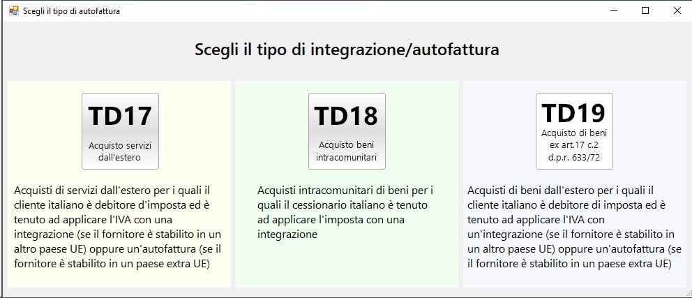 Scelta del TD