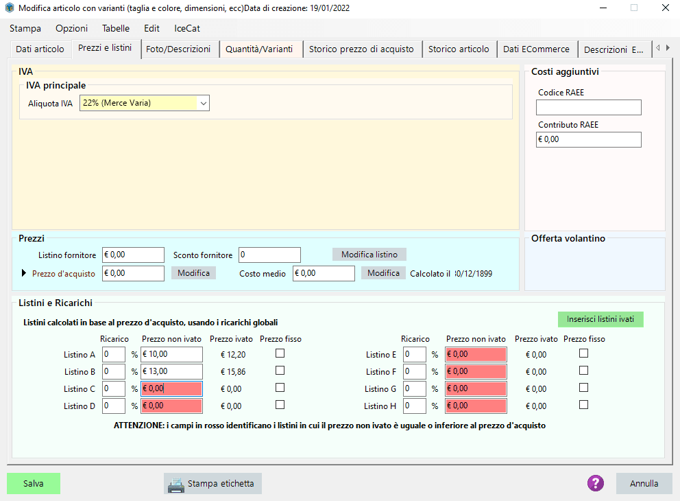 Software gestionale per negozi di calzature