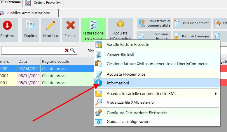 Riattivare fattura elettronica