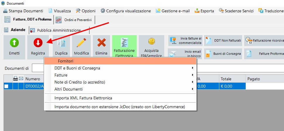 Registrare una fattura cartacea (Italiana o estera) a MANO