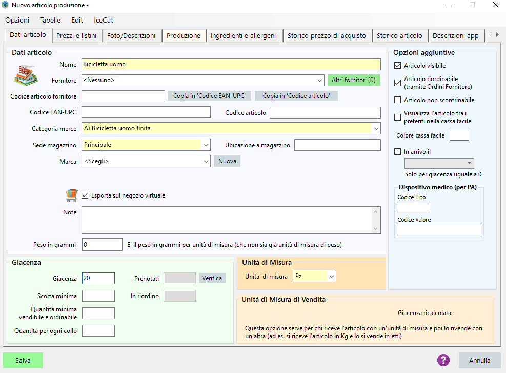 Software gestionale per la produzione