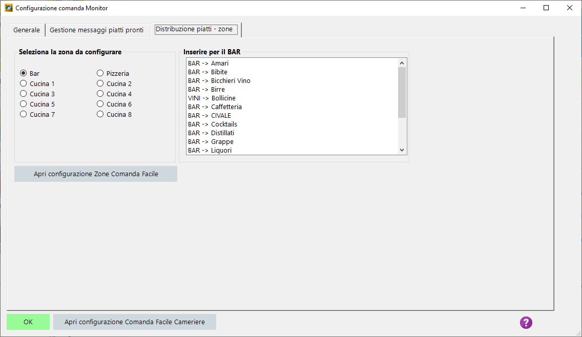 Come configurare il Comanda Facile Monitor