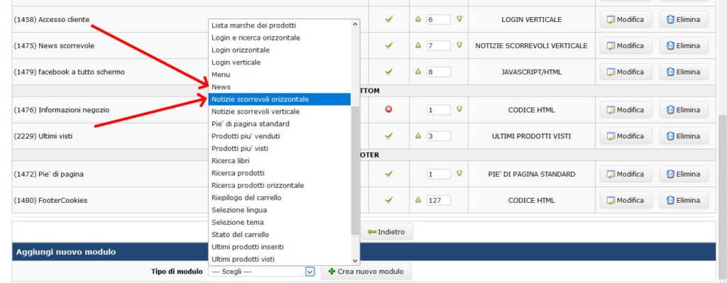 Gestione delle news su e-commerce