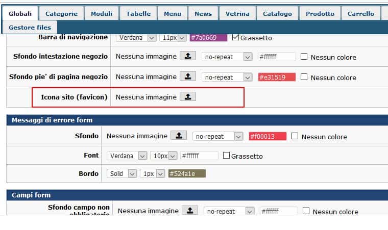 Mettere la FAVICON al proprio e-commerce