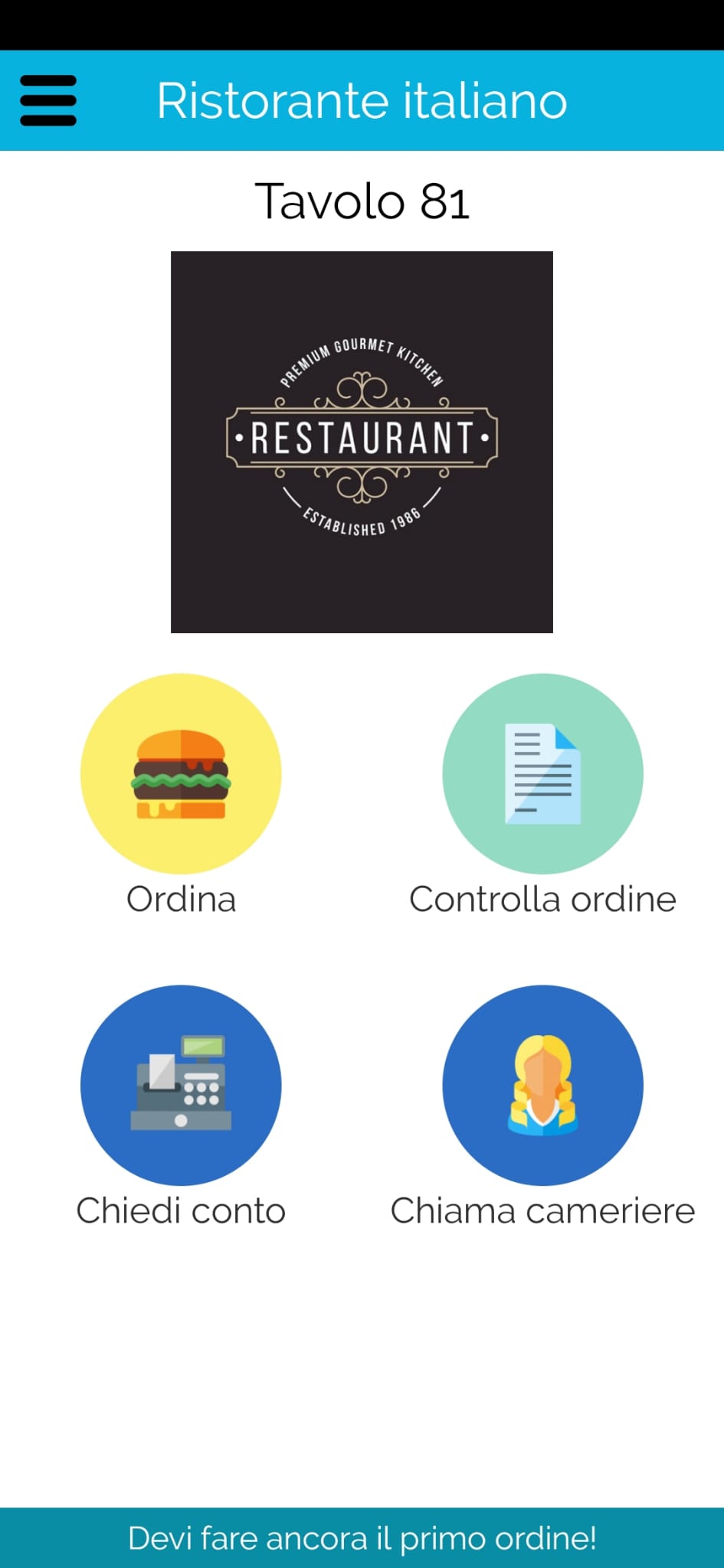 Comande dal tavolo con QR | Comanda Facile Tavolo Comanda Facile Tavolo QR, schermata dimostrativa 1