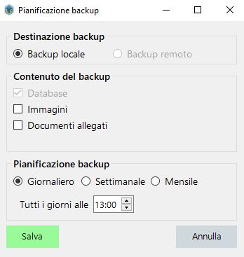 Gestione backup