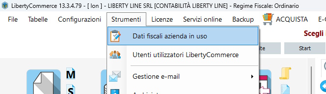 Cambio ragione sociale su LibertyCommerce
