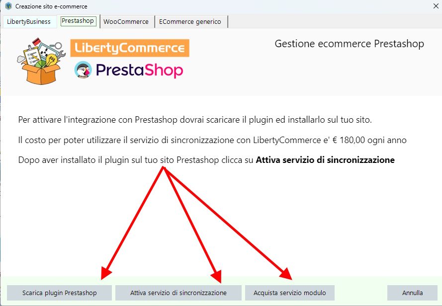 Gestionale per PrestaShop Modulo Prestashop