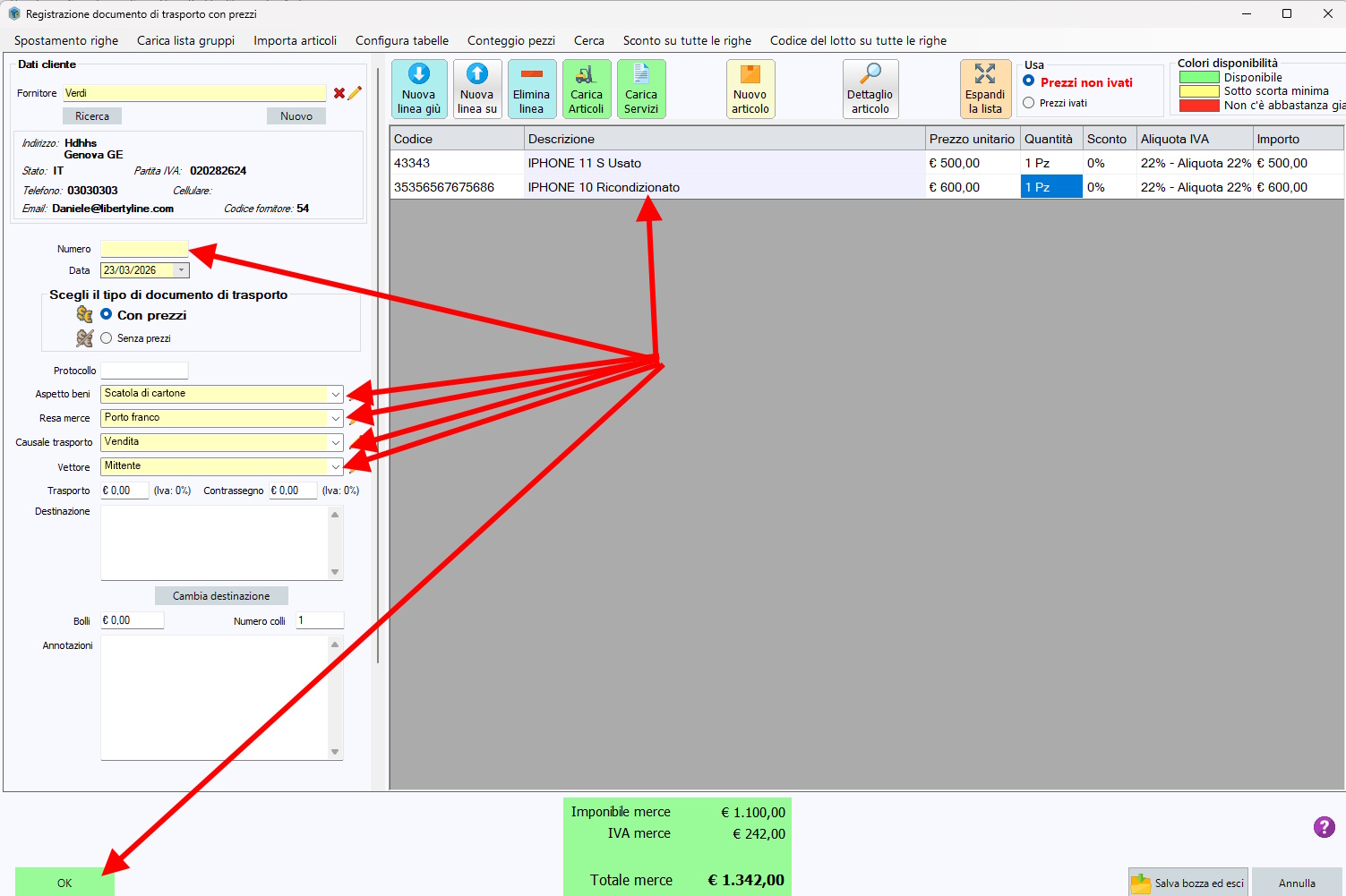 Come registro un documento di trasporto Registrare documento di trasporto